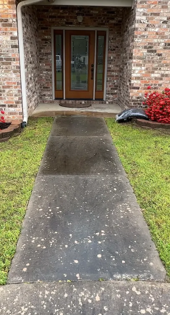 Walkway Pressure Washing before
